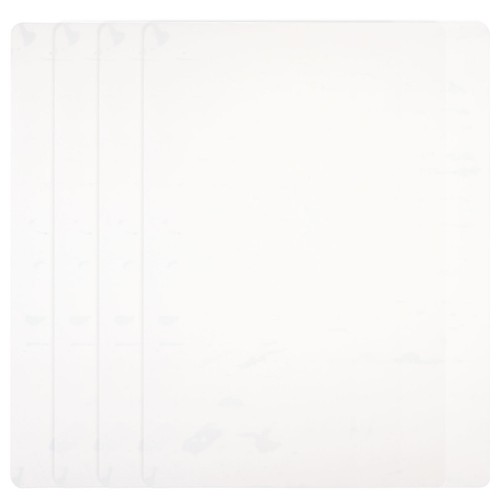 4pcs white silicone placemats - 4pcs,