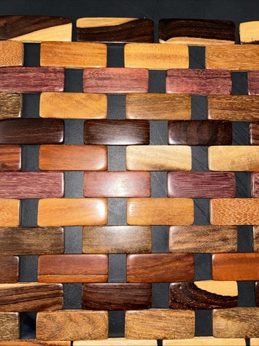 Wood table placemats - wood, vintage