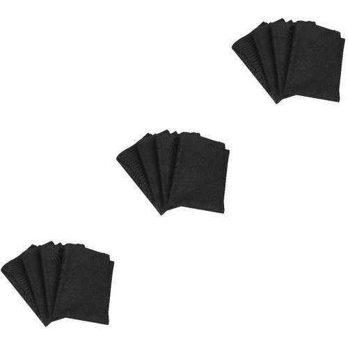 Black linen placemats - black,